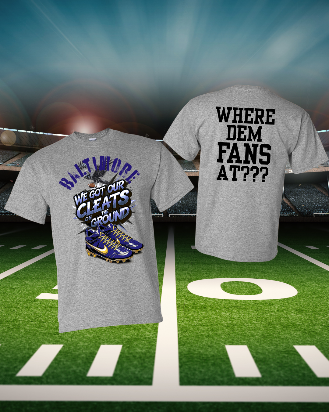 Baltimore Football T-Shirt...Cleats on the Ground