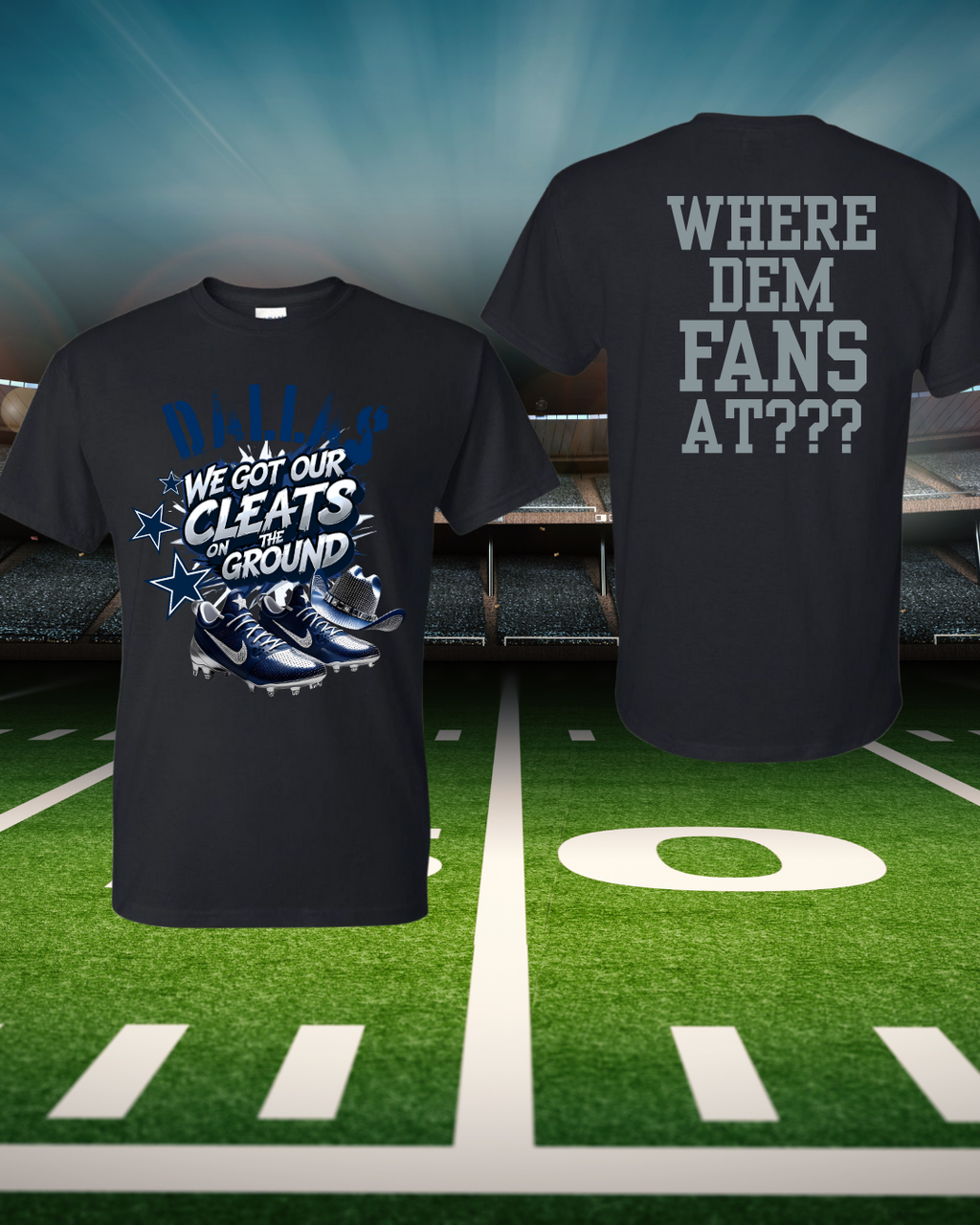 Dallas Football T-Shirt...Cleats on the Ground