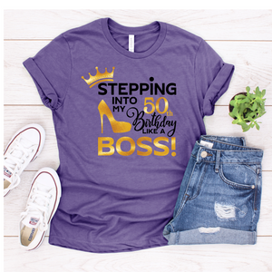 50th B-Day like a Boss Jersey T-Shirt