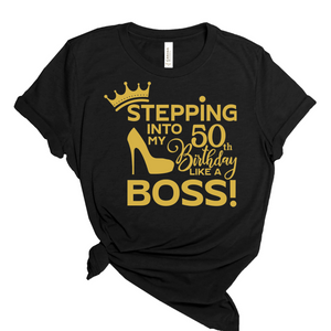 50th B-Day like a Boss Jersey T-Shirt