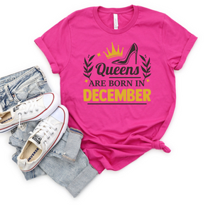 December Birthday Queen T-Shirt