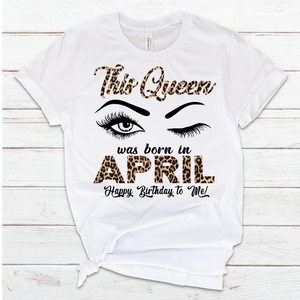 April B-Day Queen Jersey T-Shirt