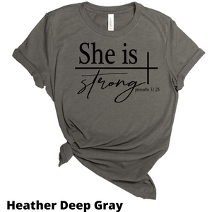 She is Strong Jersey T-Shirt