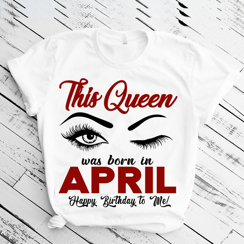 April B-Day Queen Jersey T-Shirt