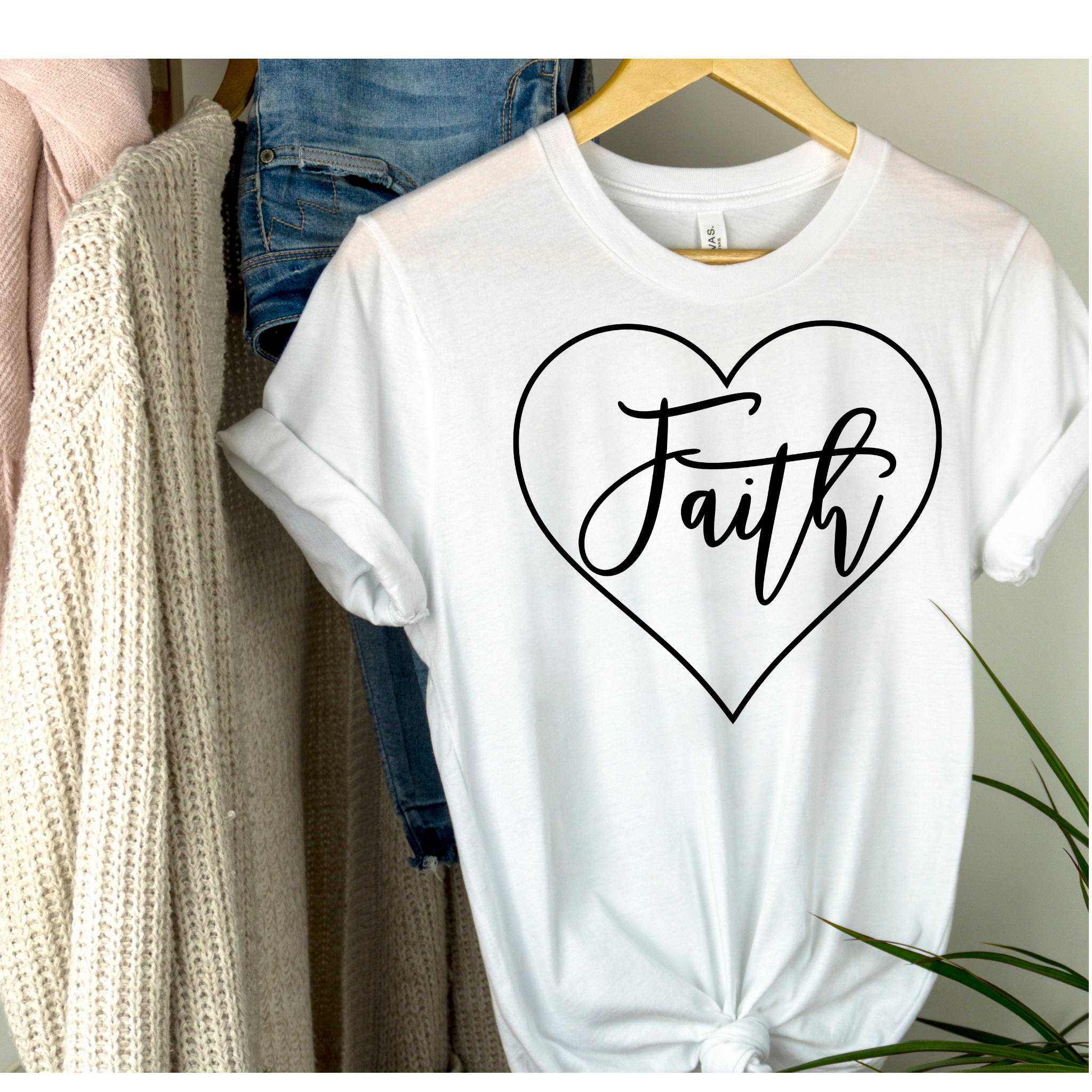Faith Heart Jersey T-Shirt