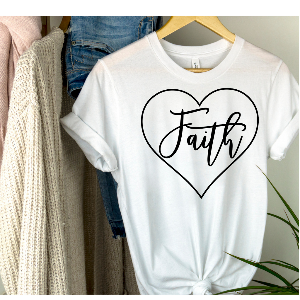 Faith Heart Jersey T-Shirt